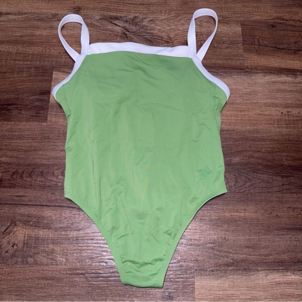 NWT Target  Shade & Shore High Leg Olive One Piece Swimsuit